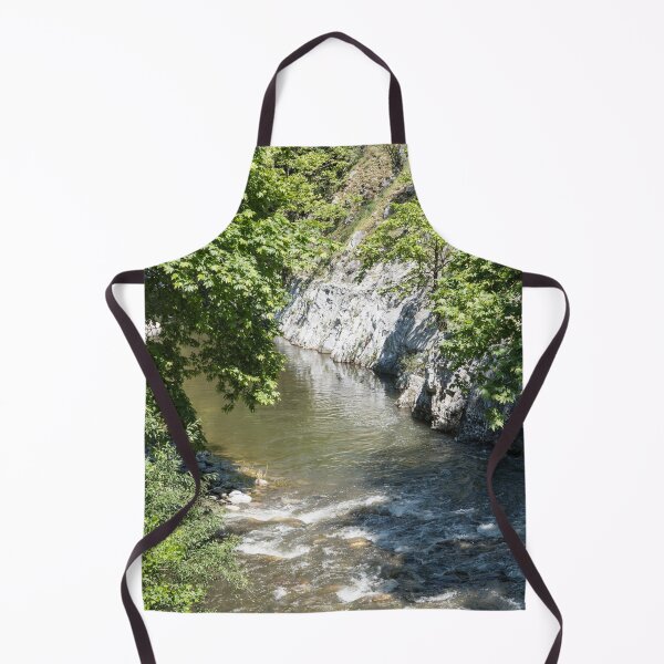 Item preview, Mountain River Bend Around White Limestone Cliffside designed and sold by Georgia Mizuleva.