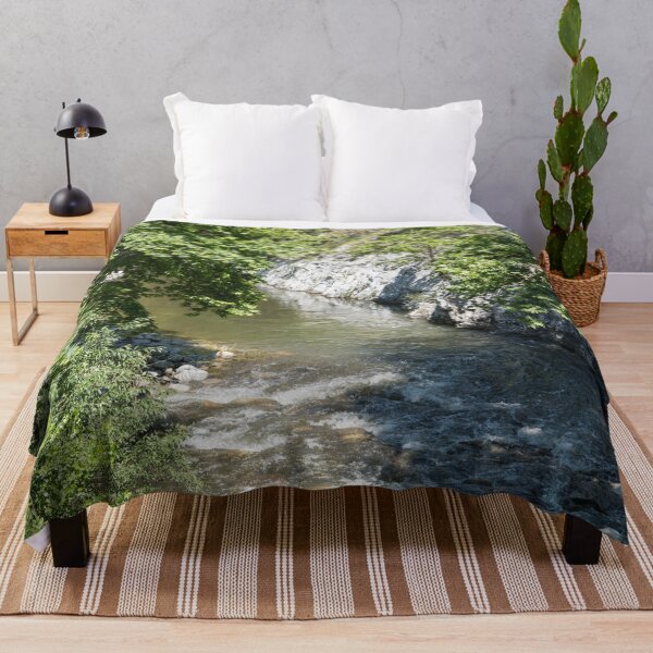 Item preview, Mountain River Bend Around White Limestone Cliffside designed and sold by Georgia Mizuleva.
