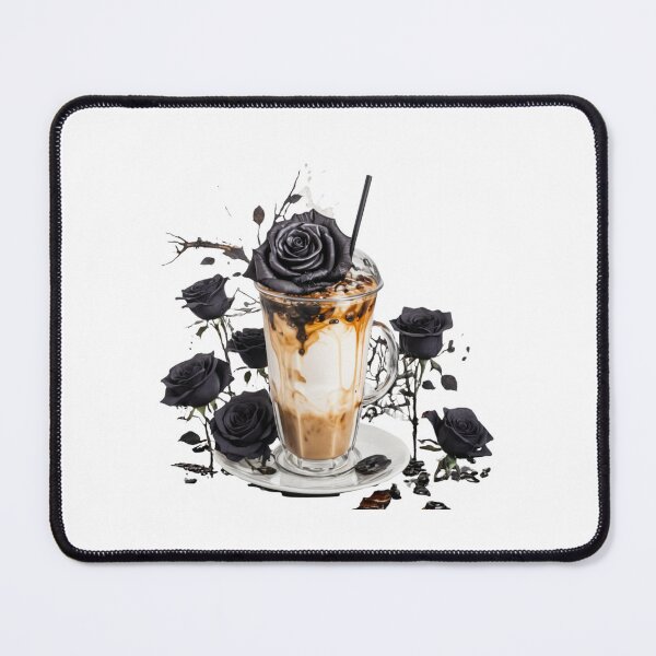 Item preview, iced coffee and flowers designed and sold by mo-adam.