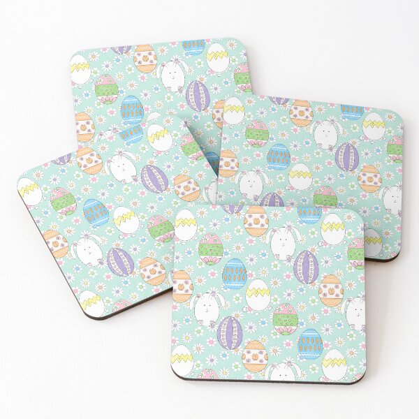 Item preview, Easter Bunny Easter Eggs Blue designed and sold by WickedRefined - Nicole Demereckis.