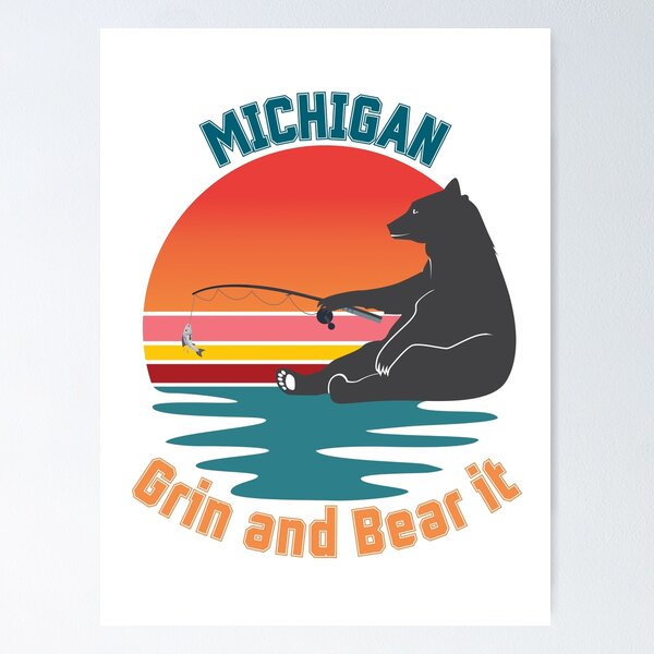 Item preview, Michigan Grin and Bear it designed and sold by im-a-librarian.