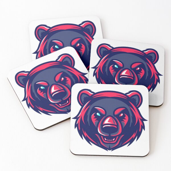 Item preview, red black angry bear illustration icon and logo mascot designed and sold by asep sarifudin.