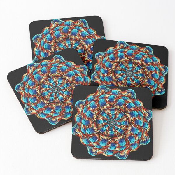 Item preview, Curvy sunset waves Mandala designed and sold by DaveDanchuk.
