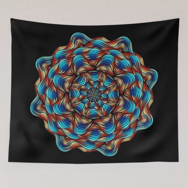 Item preview, Curvy sunset waves Mandala designed and sold by DaveDanchuk.
