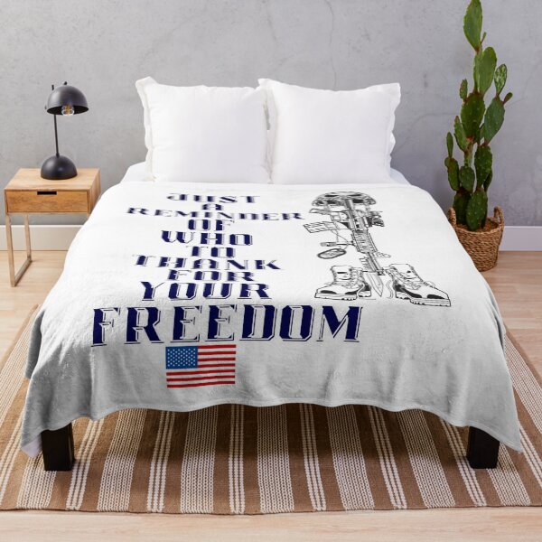 Item preview, Battlefield Cross: Who to thank for your freedom with small American Flag designed and sold by AmericaFreedom.