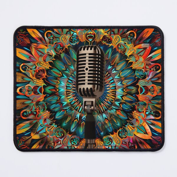 Item preview, Psychedelic Mandala microphone print designed and sold by dcrc.
