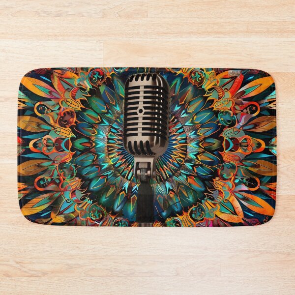 Item preview, Psychedelic Mandala microphone print designed and sold by dcrc.