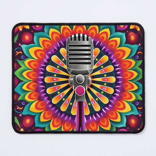 Item preview, Psychedelic Mandala microphone print designed and sold by dcrc.