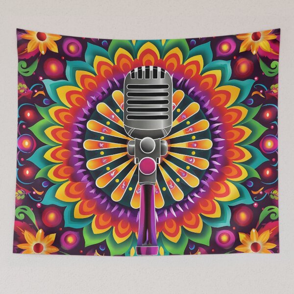 Item preview, Psychedelic Mandala microphone print designed and sold by dcrc.