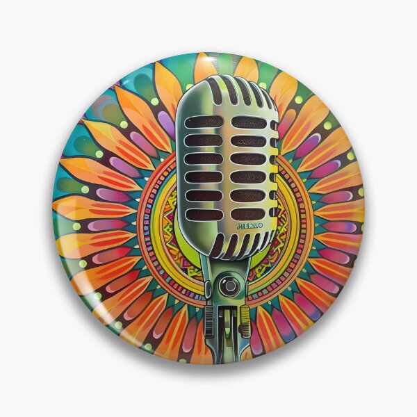 Item preview, psychedelic mandala microphone print designed and sold by dcrc.