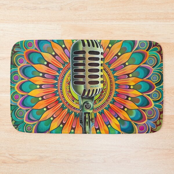 Item preview, psychedelic mandala microphone print designed and sold by dcrc.