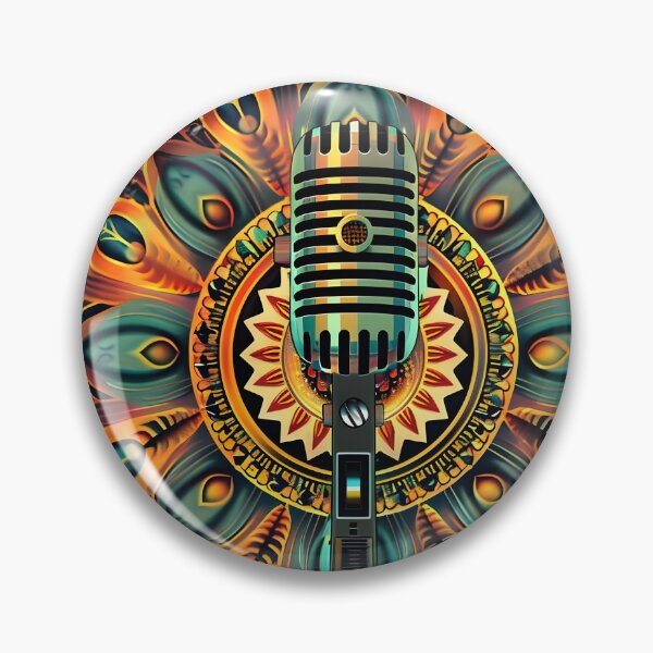 Item preview, psychedelic mandala microphone print designed and sold by dcrc.