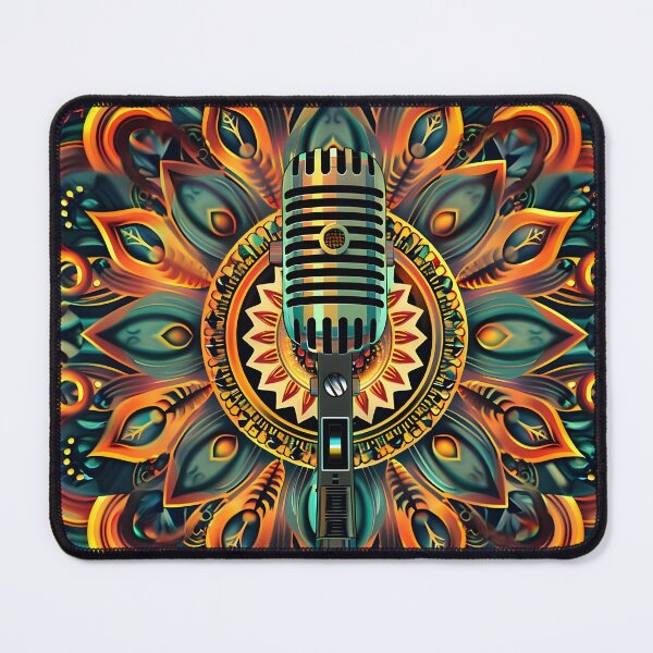 Item preview, psychedelic mandala microphone print designed and sold by dcrc.