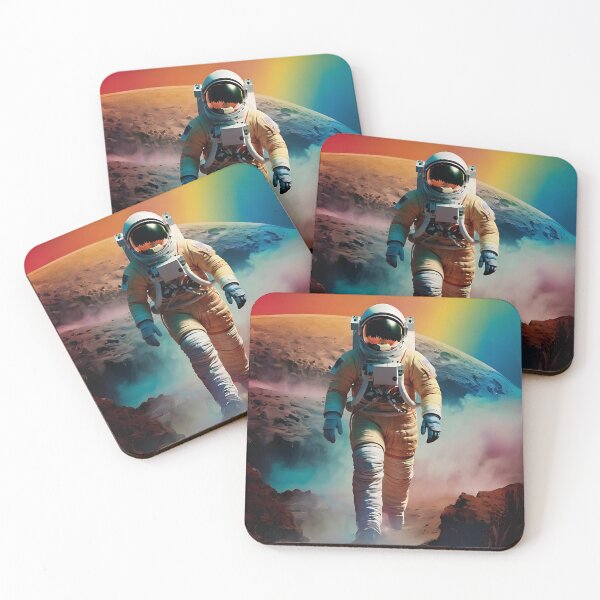 Item preview,  Atsronautar Surreal Rainbow-Coloured Landscape Art designed and sold by Obsidian Ink by Wilshire.