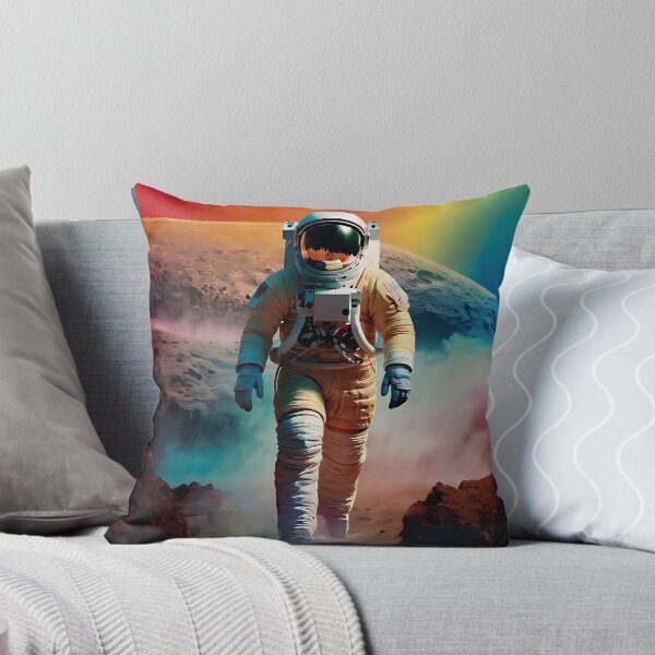 Item preview, Atsronautar Surreal Rainbow-Coloured Landscape Art designed and sold by Obsidian Ink by Wilshire.
