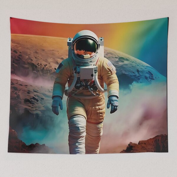 Item preview,  Atsronautar Surreal Rainbow-Coloured Landscape Art designed and sold by Obsidian Ink by Wilshire.