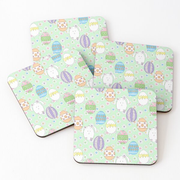 Item preview, Easter Bunny Easter Eggs Green designed and sold by WickedRefined - Nicole Demereckis.