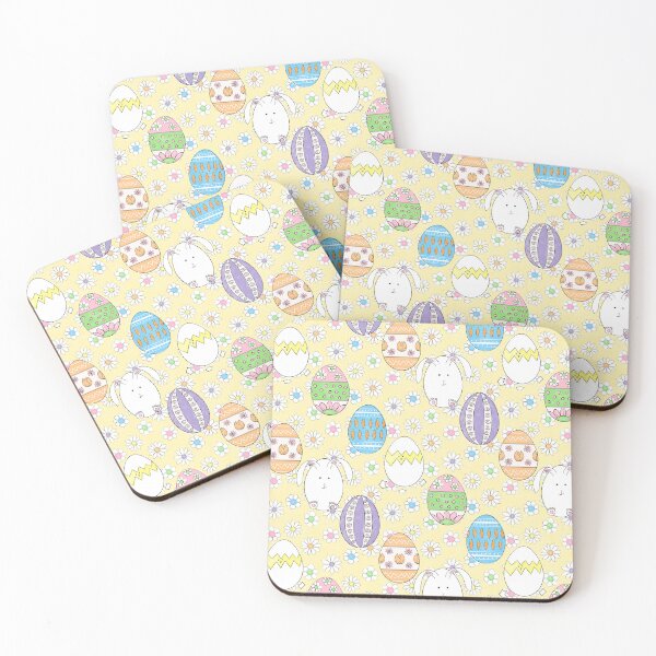 Item preview, Easter Bunny Easter Eggs Yellow designed and sold by WickedRefined - Nicole Demereckis.