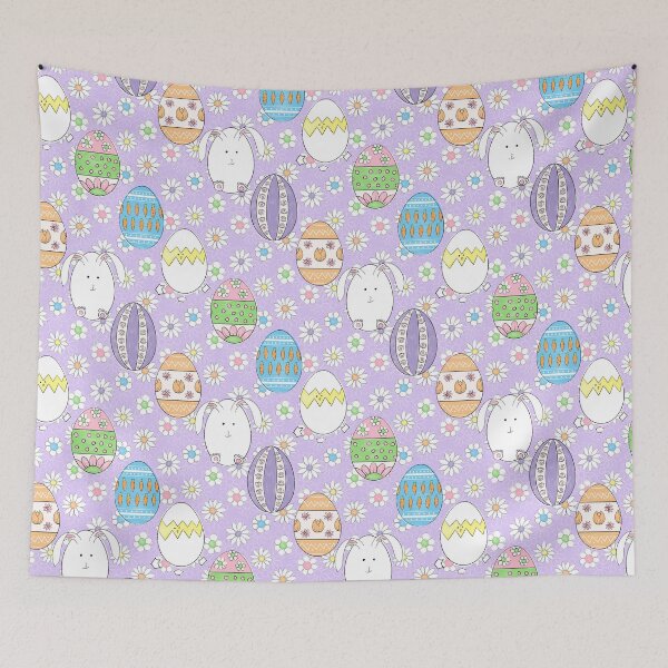 Item preview, Easter Bunny Easter Eggs Purple designed and sold by WickedRefined - Nicole Demereckis.