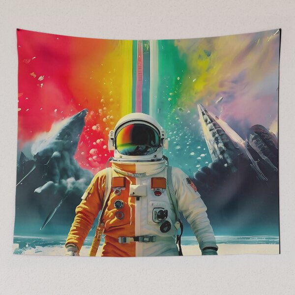 Item preview,  Atsronautar Surreal Rainbow-Coloured Landscape Art designed and sold by Obsidian Ink by Wilshire.