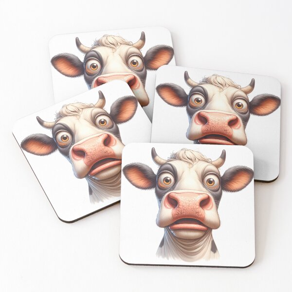 Item preview, Surprised Animals - Cow designed and sold by roundowl.