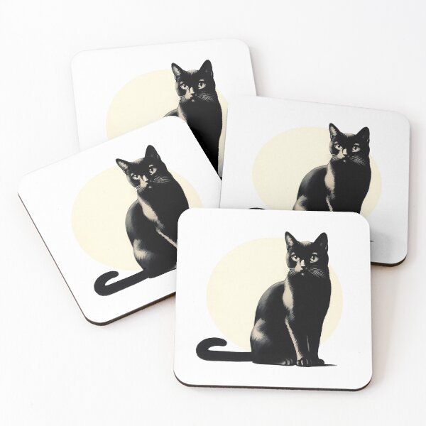 Item preview, Midcentury Style Black Cat designed and sold by CreativeCanvas8.