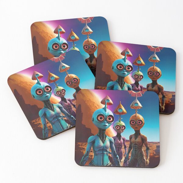 Item preview, Cute Aliens Art  designed and sold by Obsidian Ink by Wilshire.