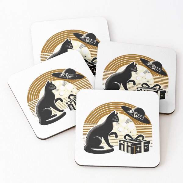 Item preview, Midcentury Style Black Cat designed and sold by CreativeCanvas8.