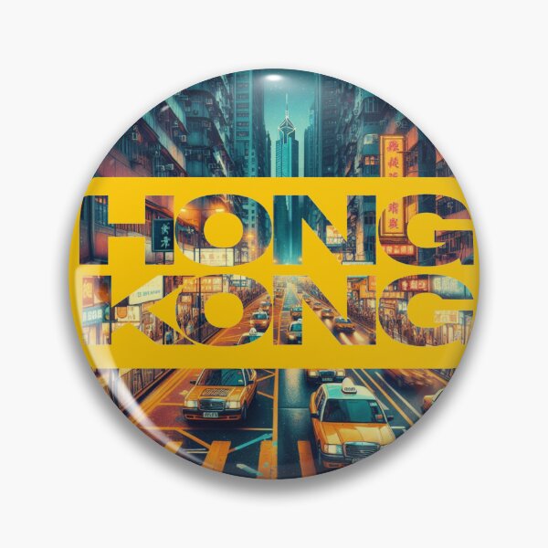 Item preview, Hong Kong busy road with yellow taxi cabs designed and sold by coloursforkids.