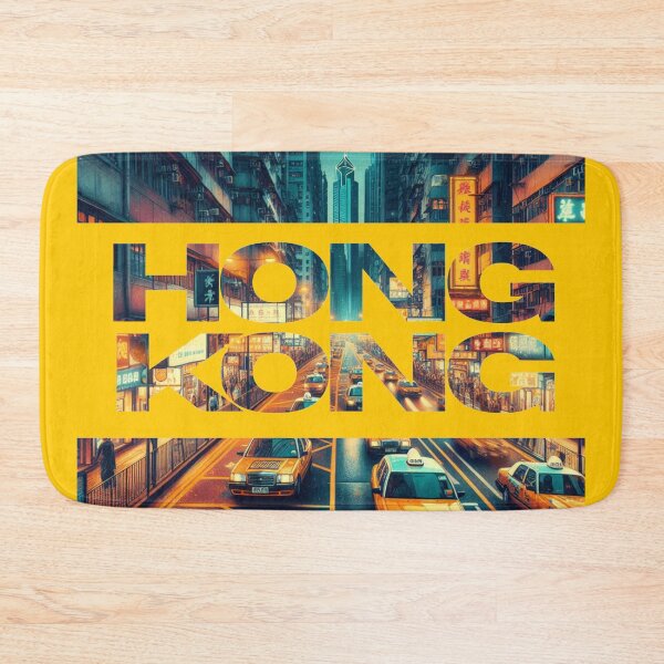 Item preview, Hong Kong busy road with yellow taxi cabs designed and sold by coloursforkids.