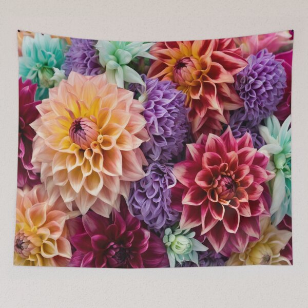 Item preview, Colorful Dahlia Flowers Wildflower Floral Design designed and sold by LMStudioDesigns.