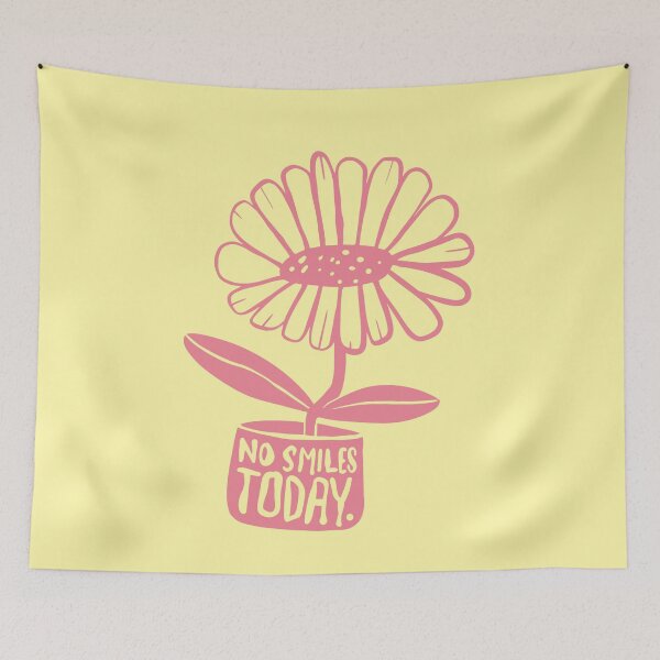Item preview, No smiles today flower pink sticker designed and sold by Mea Jordaan.