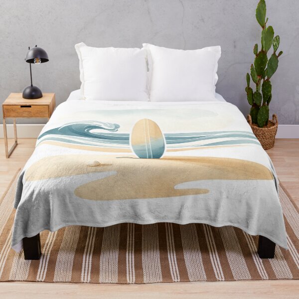 Item preview, Surf minimalista con tabla y olas suaves. designed and sold by cj-digital.