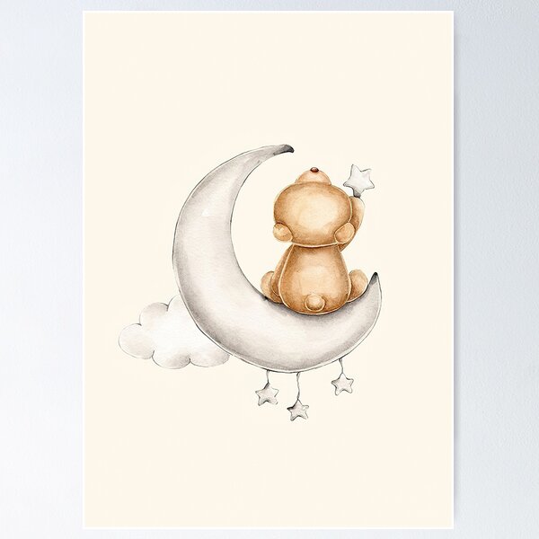Item preview, Bear Picking Stars designed and sold by AbigailWhitlam.