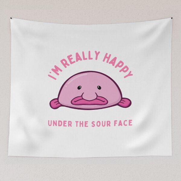 Item preview, Blob Fish Happy Under The Sour Face designed and sold by homochaotic.