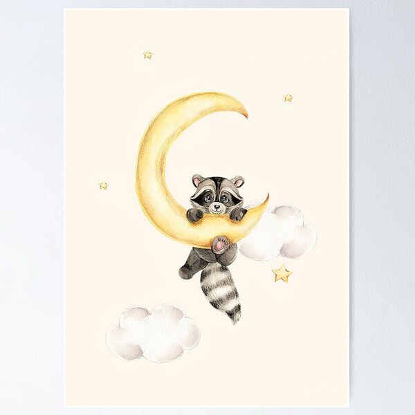 Item preview, Raccoon and Moon designed and sold by AbigailWhitlam.