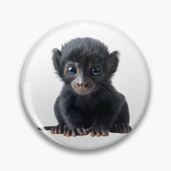 Item preview, Realistic Cute Black Baby Monkey designed and sold by HollywoodInked.