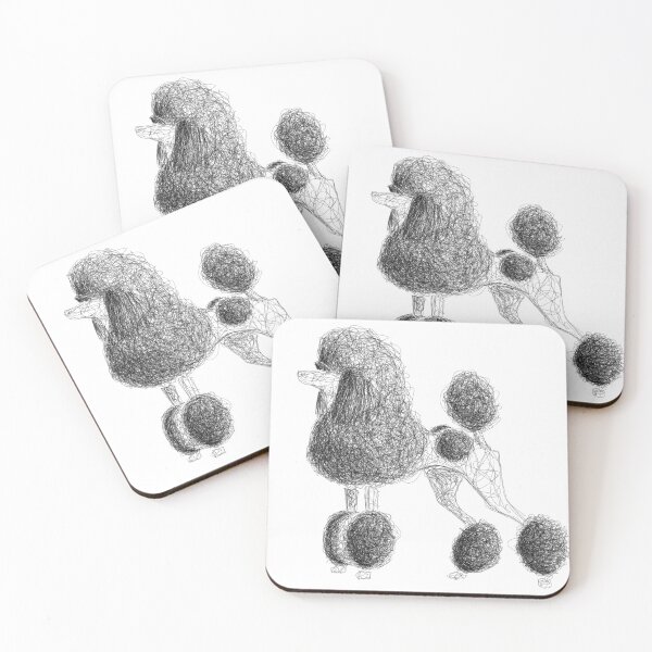 Item preview, Standard poodle sketch illustration designed and sold by WaterbugDesign.