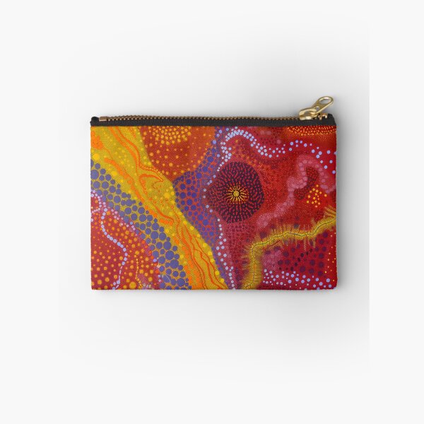 Item preview, Colorful Australian Aboriginal Artwork, Vibrant Indigenous Australian Art, Aboriginal Dot Painting, Red, Orange, Yellow, Pink designed and sold by IuliiaArtPrints.