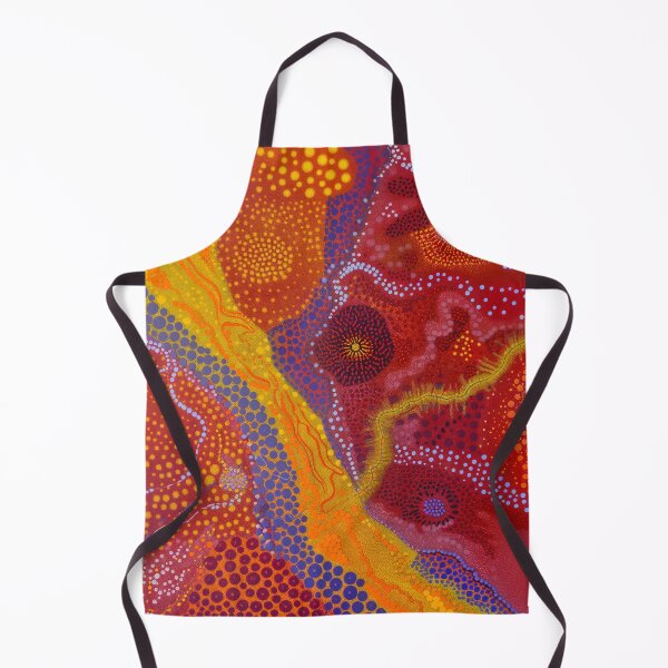 Item preview, Colorful Australian Aboriginal Artwork, Vibrant Indigenous Australian Art, Aboriginal Dot Painting, Red, Orange, Yellow, Pink designed and sold by IuliiaArtPrints.