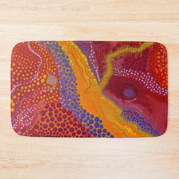 Item preview, Colorful Australian Aboriginal Artwork, Vibrant Indigenous Australian Art, Aboriginal Dot Painting, Red, Orange, Yellow, Pink designed and sold by IuliiaArtPrints.