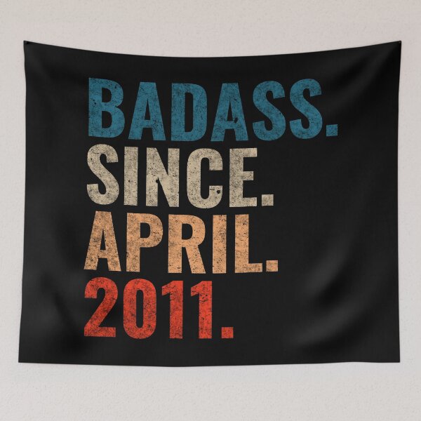 Item preview, Badass since April 2011 Vintage 2011 April birthday gift designed and sold by Teelogic.