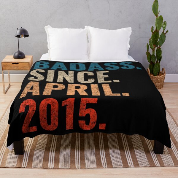 Item preview, Badass since April 2015 Vintage 2015 April birthday gift designed and sold by Teelogic.