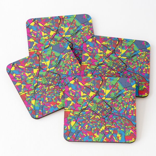 Item preview, Charlotte North Carolina Pop Art City Map - Vibrant Abstract Art Print designed and sold by Stadify.