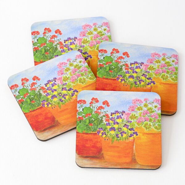 Item preview, Geraniums and Pansies designed and sold by FancifulsBySue.