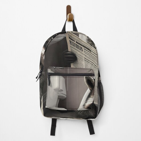 Item preview, Raccoon Sitting on the Toilet Reading a Newspaper designed and sold by RobertoGreen.