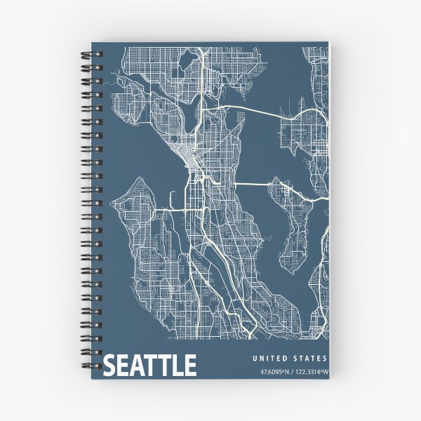 Item preview, Seattle Blueprint City Map designed and sold by Peek-Designs.