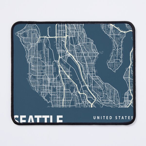 Item preview, Seattle Blueprint City Map designed and sold by Peek-Designs.