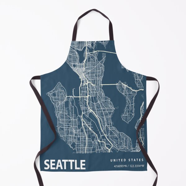 Item preview, Seattle Blueprint City Map designed and sold by Peek-Designs.