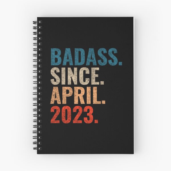 Item preview, Badass since April 2023 Vintage 2023 April birthday gift designed and sold by Teelogic.